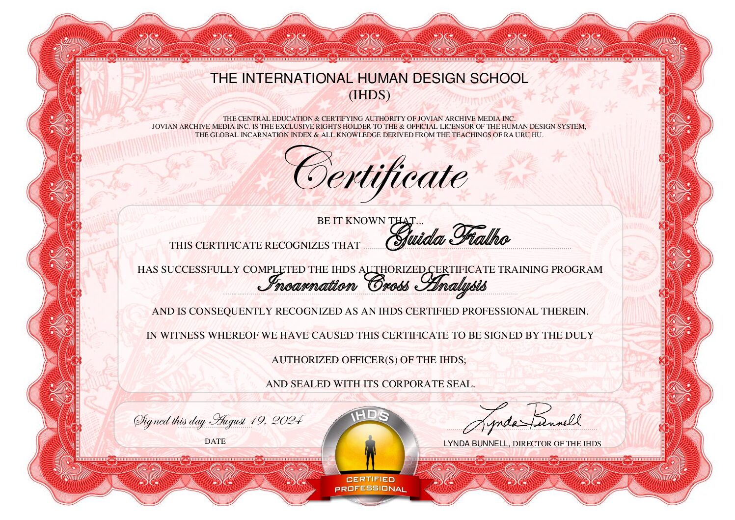 Guida Fialho IC Analysis Certificate